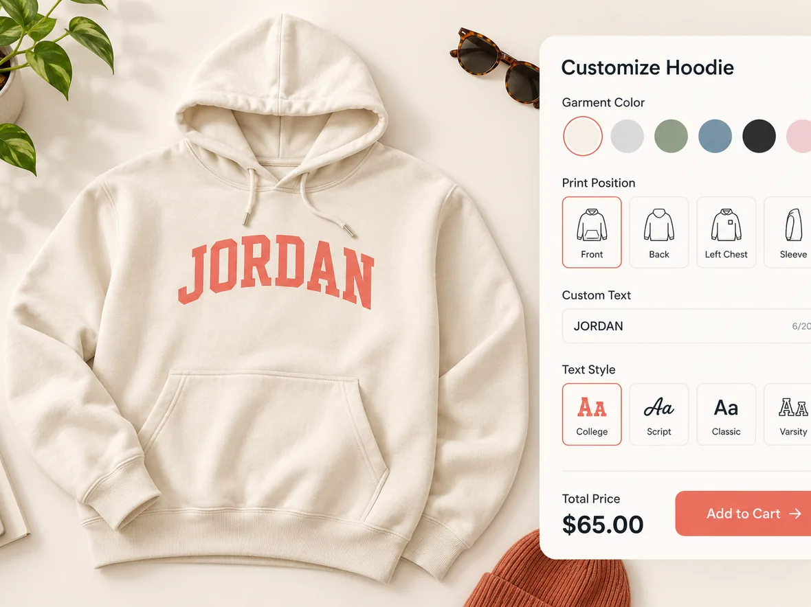 Apparel & gifts: 2D · Names, prints and colors